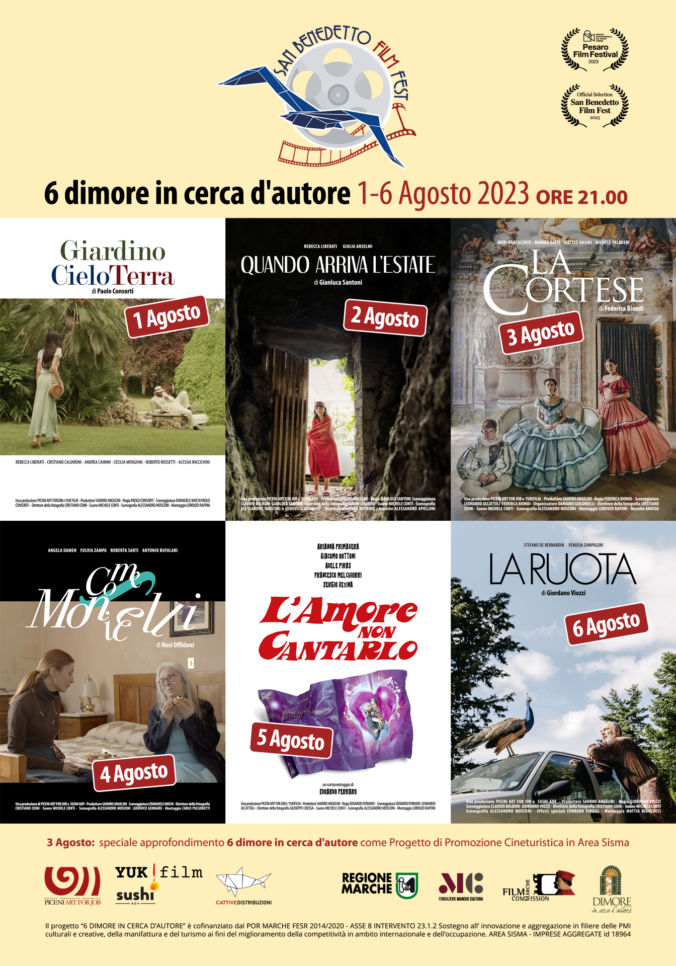 6 dimore in cerca d'autore al San Benedetto Film Festival